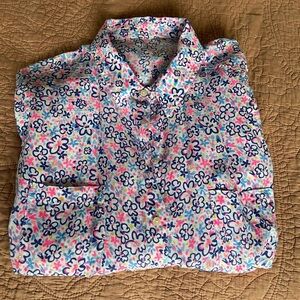 Lilly Pulitzer Sea View Linen Button Down